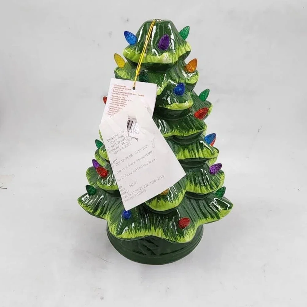 Mr Christmas Nostalgic Christmas Tree Table Decor One Size Green LED Lighting